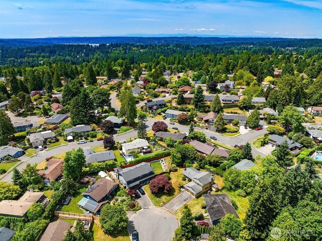 10704 NE 200th Pl, Bothell, WA 98011 - aerial view of residential area featuring a heavily wooded area