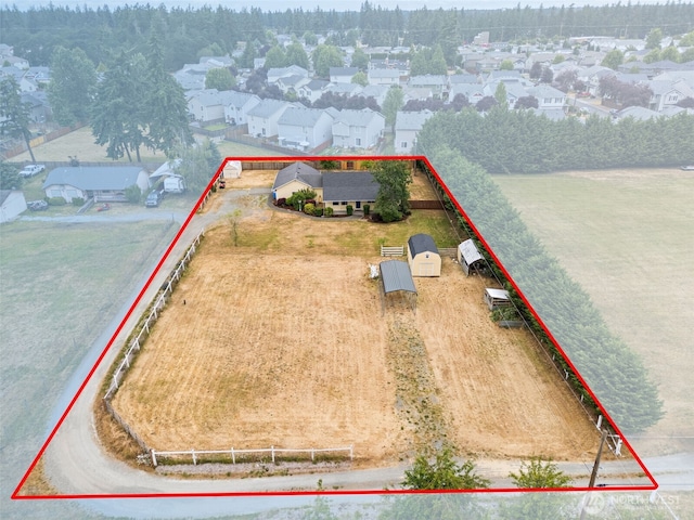 1815 181st St E, Spanaway, WA 98387 - aerial view of residential area featuring property boundaries highlighted
