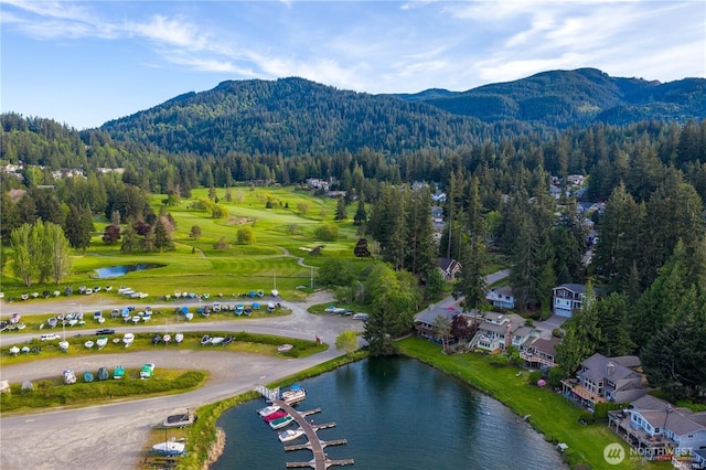 15 Sudden Valley Dr, Bellingham, WA 98229 - bird's eye view of a water and mountain view and a heavily wooded area