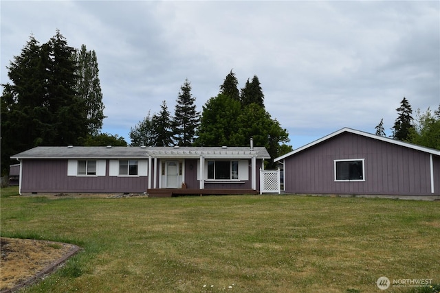 81 Ridge Pl, Sequim, WA 98382 - ranch-style home featuring a front yard and crawl space