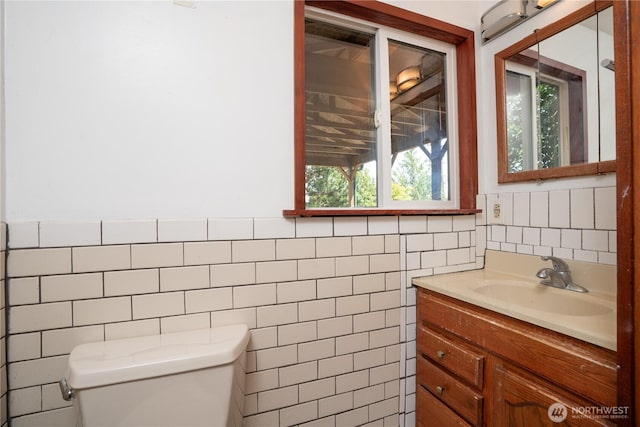 3701N Whitman St, Tacoma, WA 98407 - half bath featuring vanity and tile walls