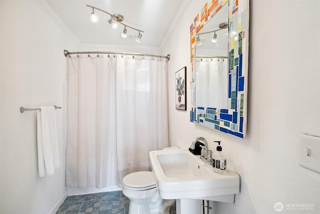 4445 SE Firmont Dr, Port Orchard, WA 98367 - bathroom with ornamental molding and curtained shower