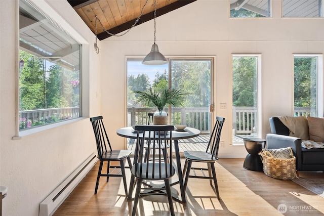 4445 SE Firmont Dr, Port Orchard, WA 98367 - dining room featuring a baseboard heating unit and wood finished floors