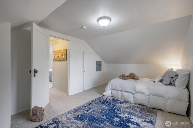 1211 S 41st St, Tacoma, WA 98418 - bedroom with carpet flooring and vaulted ceiling