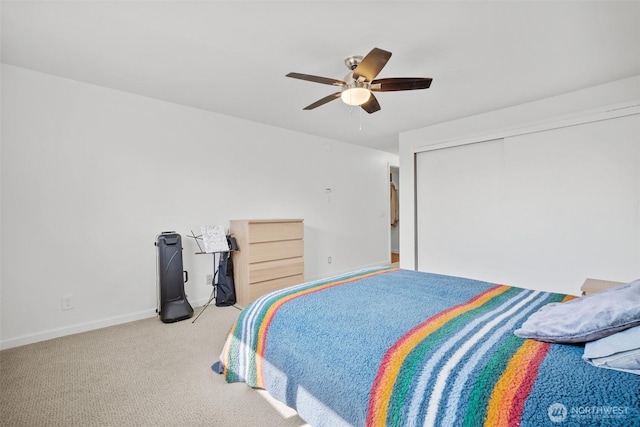 6084 Summit View Pl, Ferndale, WA 98248 - bedroom with ceiling fan, carpet, and a closet