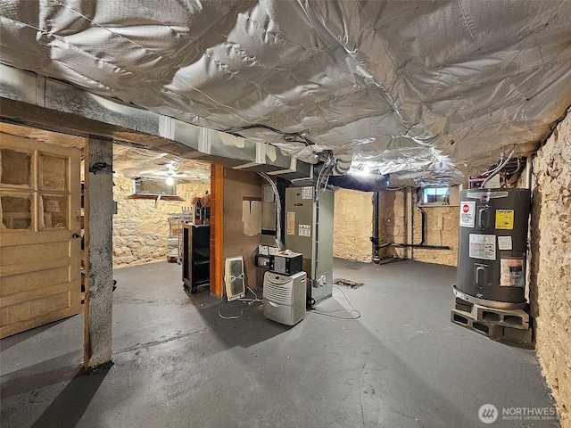 1222 N 4th St, Tacoma, WA 98403 - unfinished basement featuring water heater and heating unit