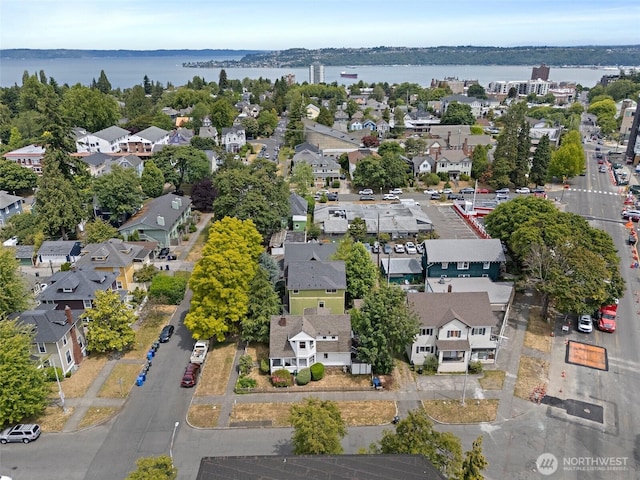 1222 N 4th St, Tacoma, WA 98403 - aerial view of residential area with a nearby body of water
