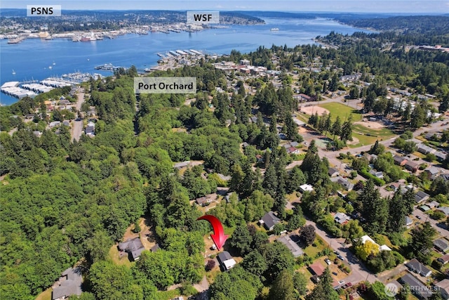 1111 Garrison Ave, Port Orchard, WA 98366 - view of property location with a large body of water and a forest