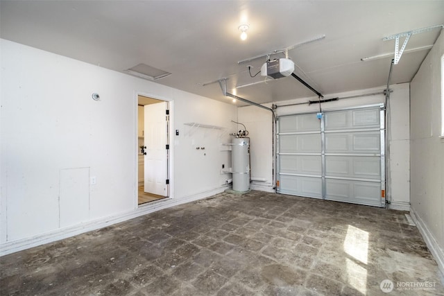 1626 E 59th St, Tacoma, WA 98404 - garage with strapped water heater and a garage door opener