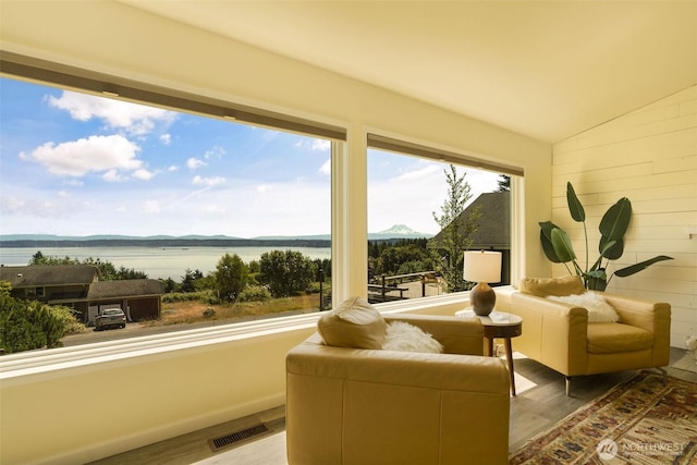 27727 94th Ave SW, Vashon, WA 98070 - sunroom / solarium with lofted ceiling and a water view