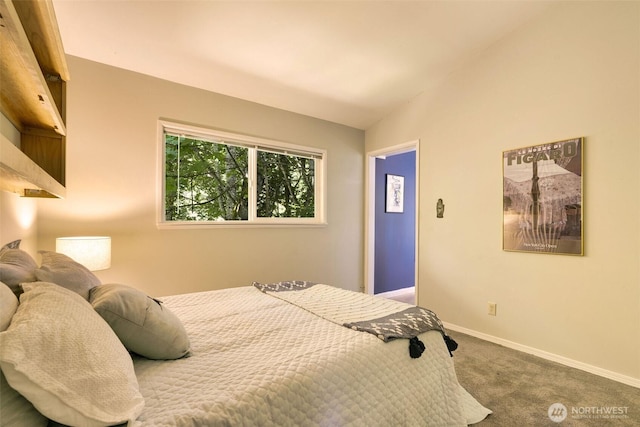 27727 94th Ave SW, Vashon, WA 98070 - bedroom featuring carpet and lofted ceiling