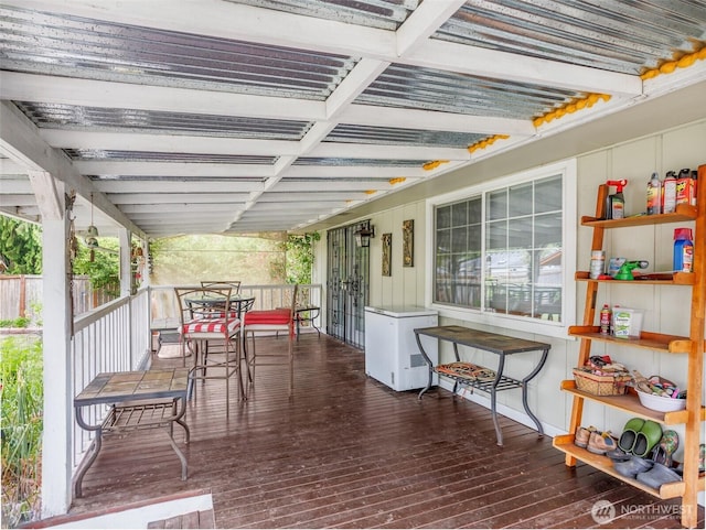 6725 Husky Way SE, Olympia, WA 98503 - wooden deck featuring outdoor dining space