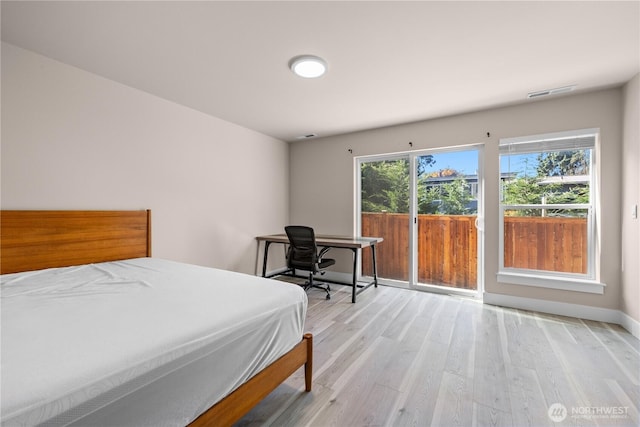 2204 176th Pl SW Unit 3, Lynnwood, WA 98037 - bedroom featuring light wood-style floors and access to outside