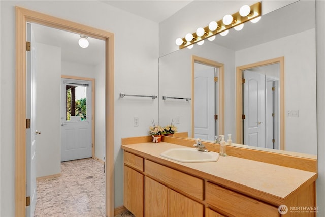 3607 Walthew Dr SE, Lacey, WA 98503 - bathroom featuring vanity and baseboards