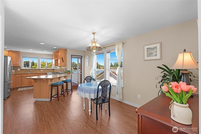 3607 Walthew Dr SE, Lacey, WA 98503 - dining room featuring wood finished floors and recessed lighting