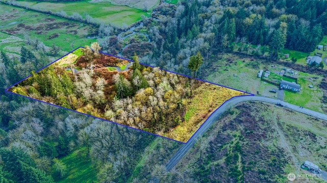 911 Mill Crk, Shelton, WA 98584 - overview of rural landscape featuring property boundaries highlighted