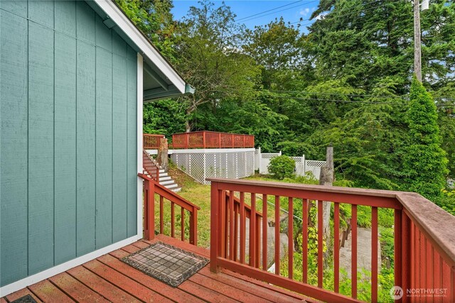 7445S Pine St, Tacoma, WA 98409 - deck with stairway