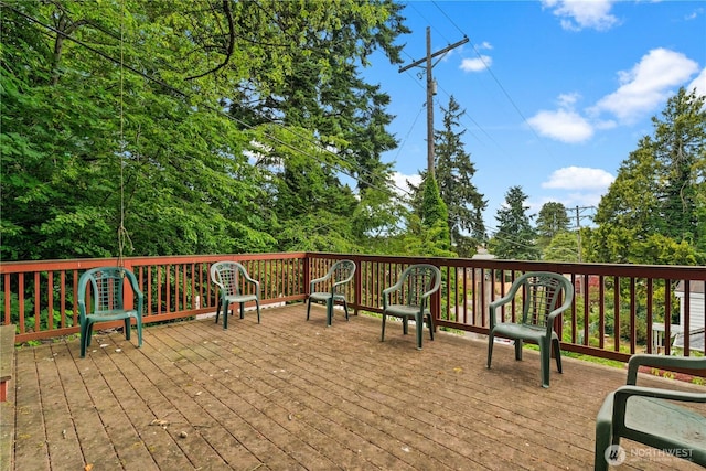 7445S Pine St, Tacoma, WA 98409 - view of wooden terrace