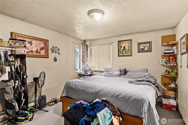 7445S Pine St, Tacoma, WA 98409 - carpeted bedroom featuring a textured ceiling and a textured wall