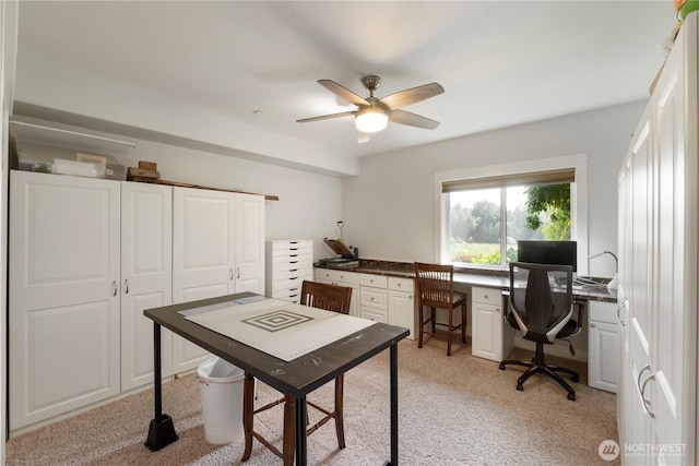 29919 39th Ave S, Roy, WA 98580 - home office with a ceiling fan and light colored carpet