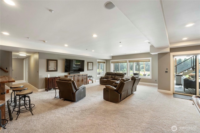 29919 39th Ave S, Roy, WA 98580 - living area featuring light colored carpet and recessed lighting