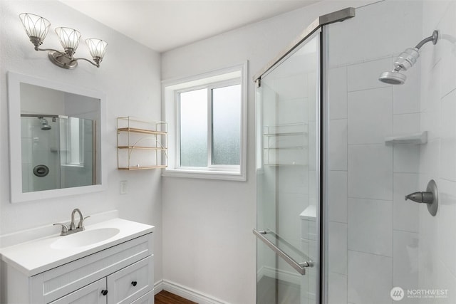 212 Euclid Ave, Shelton, WA 98584 - full bathroom with a shower stall and vanity