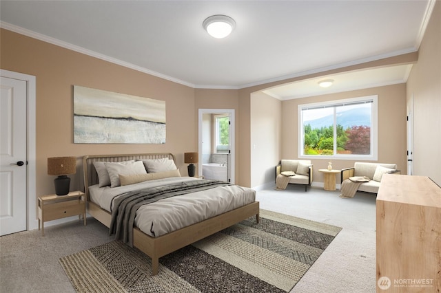 24210 Nookachamp Hills Dr, Mount Vernon, WA 98274 - bedroom with carpet, ornamental molding, and ensuite bathroom