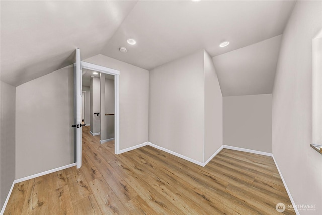 2927 Youngs Rd, Custer, WA 98240 - additional living space with vaulted ceiling, wood finished floors, and recessed lighting