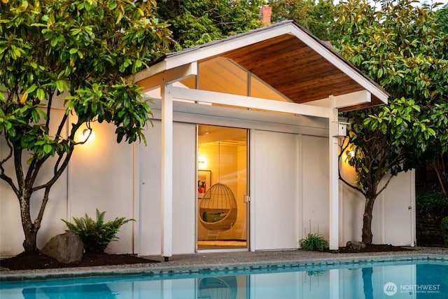 615 Bayside Rd, Bellingham, WA 98225 - outdoor pool with an outbuilding
