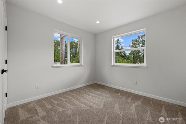4955 Henley St, Blaine, WA 98230 - spare room with plenty of natural light, carpet flooring, and recessed lighting