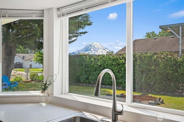 15120 61st St E, Sumner, WA 98390 - kitchen view of a mountainous background