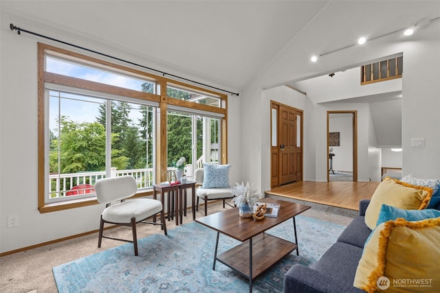 1802 Zephyr Ln NW, Silverdale, WA 98383 - living room featuring healthy amount of natural light and vaulted ceiling
