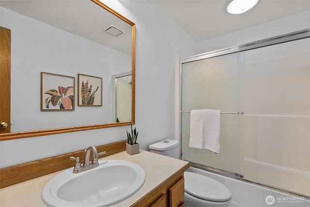 1802 Zephyr Ln NW, Silverdale, WA 98383 - bathroom featuring vanity and shower / bath combination with glass door