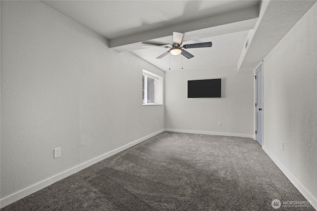 8209 188th Ave E, Bonney Lake, WA 98391 - carpeted spare room featuring a ceiling fan and a textured wall