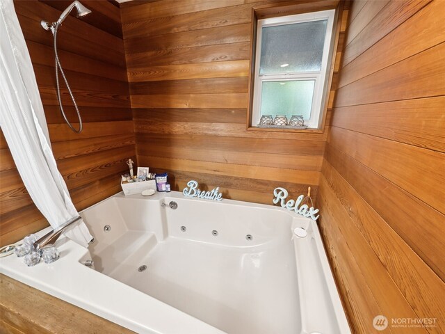 20801 Marine View Dr SW, Normandy Park, WA 98166 - full bath with wood walls
