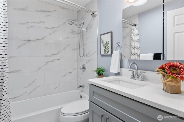 506 102nd Dr SE, Lake Stevens, WA 98258 - bathroom with shower / bathtub combination with curtain and vanity