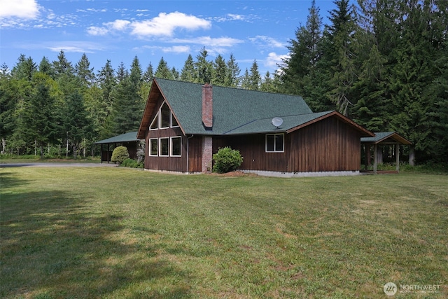 1931B State Route 505, Toledo, WA 98591 - view of front of home with a chimney and a front yard