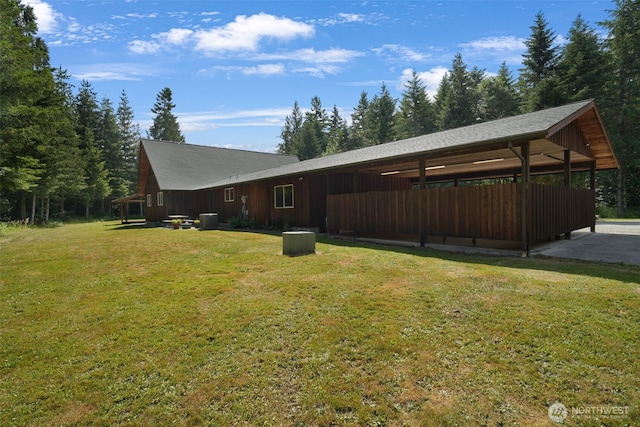 1931B State Route 505, Toledo, WA 98591 - rear view of property with a lawn and a carport