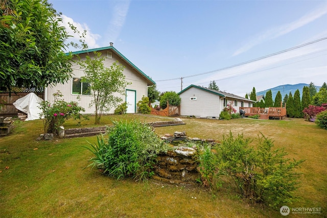 650 Elwell Ave, Darrington, WA 98241 - view of yard with a deck with mountain view
