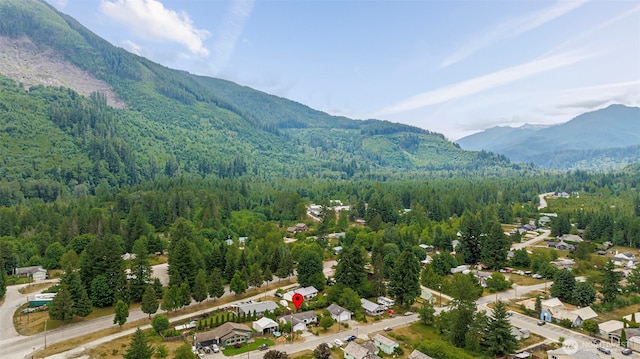 650 Elwell Ave, Darrington, WA 98241 - drone / aerial view of a heavily wooded area and a mountainous background