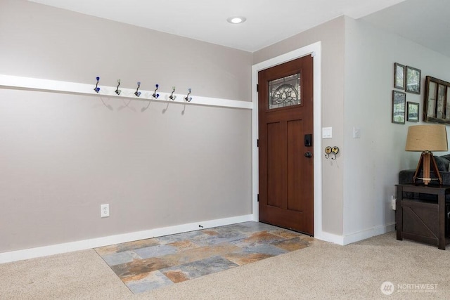 43920 SE 170th St, North Bend, WA 98045 - entrance foyer featuring stone finish floors and recessed lighting