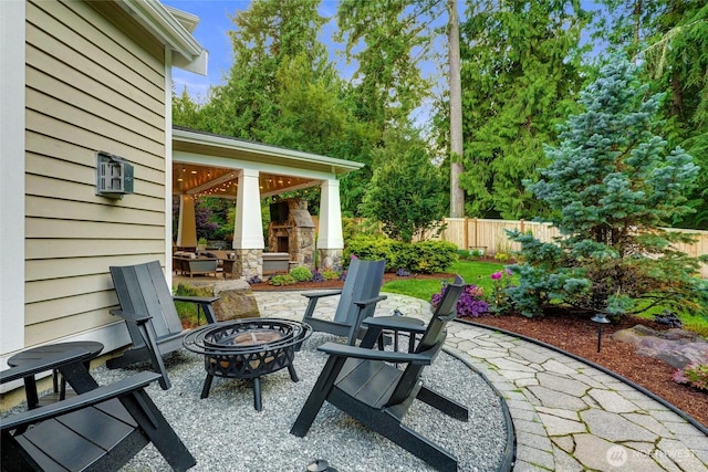 1709 223rd Ave SE, Sammamish, WA 98075 - view of patio with a fire pit