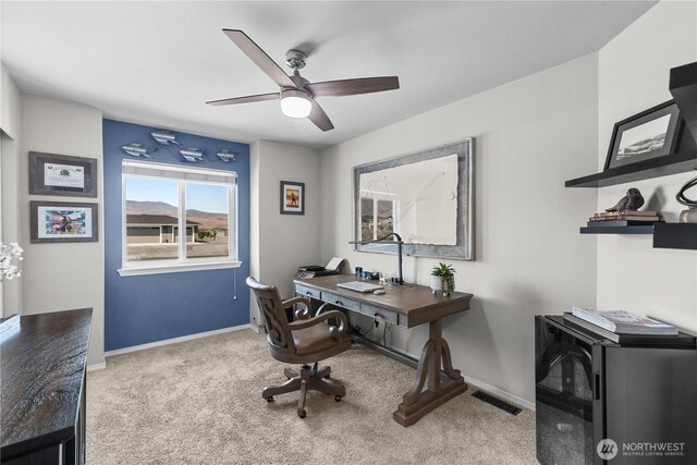 409 Davidson Blvd SW, Mattawa, WA 99349 - home office with carpet floors and ceiling fan
