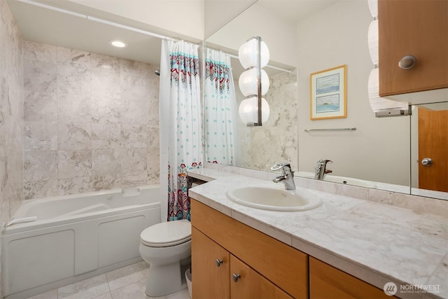 2337 NW 194th Pl, Shoreline, WA 98177 - bathroom featuring vanity and shower / bath combo with shower curtain