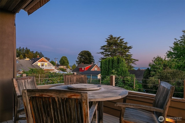 2337 NW 194th Pl, Shoreline, WA 98177 - wooden terrace with outdoor dining space