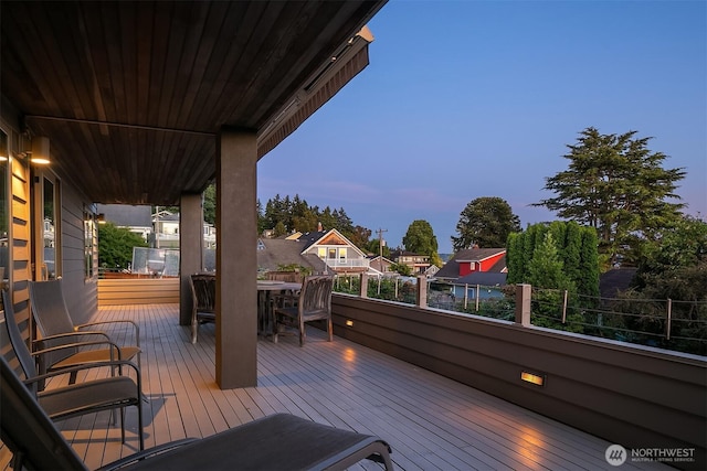 2337 NW 194th Pl, Shoreline, WA 98177 - deck at dusk featuring outdoor dining area