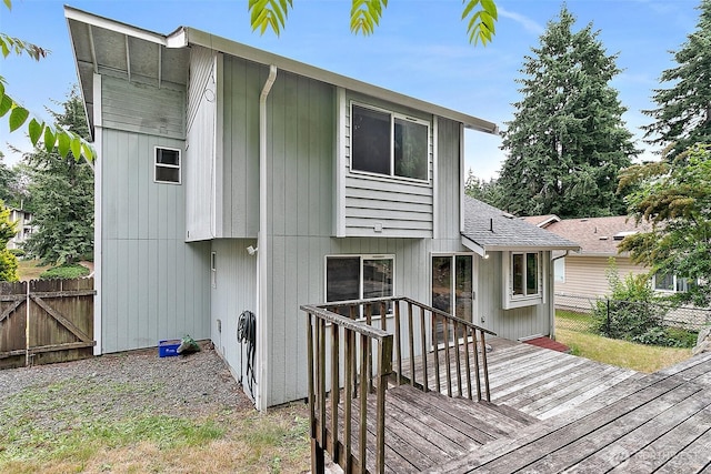 1810 S Tyler St, Tacoma, WA 98405 - back of property with a wooden deck and a shingled roof