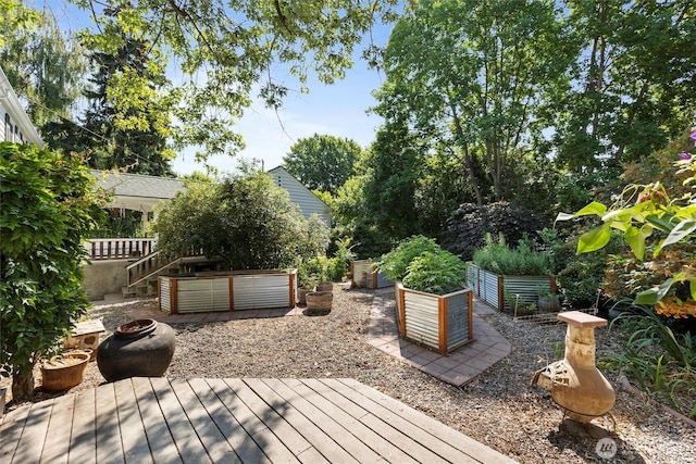 444 Washington St, Walla Walla, WA 99362 - deck featuring an outdoor fire pit