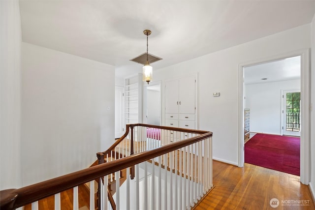 444 Washington St, Walla Walla, WA 99362 - hallway with an upstairs landing and light wood-style flooring