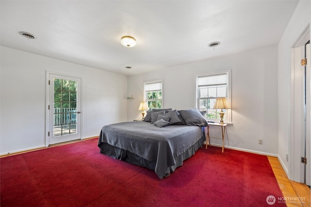 444 Washington St, Walla Walla, WA 99362 - bedroom featuring access to outside and baseboards